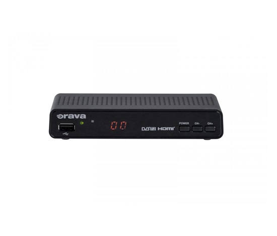 Orava DVB-30 digitální pozemní přijímač DVB-T2, HD, HEVC, PVR, paměť pro 500 programů, SCART, HDMI, ethernet, černá