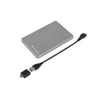 VERBATIM HDD 2.5" 1TB Store 'n' Go ALU Slim Portable Hard Drive USB 3.2, Space gray