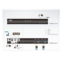 ATEN 2-portový USB3.0 4K DisplayPort Dual Display KVMP