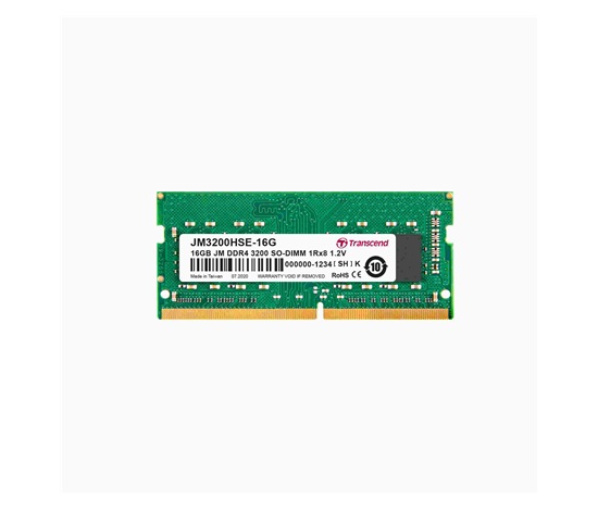 SODIMM DDR4 16GB 3200MHz TRANSCEND 1Rx8 2Gx8 CL22 1.2V