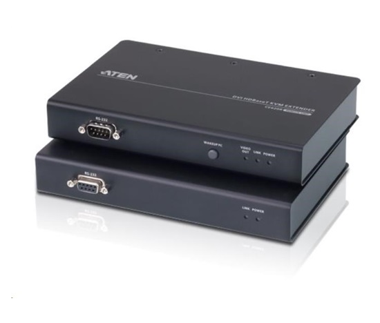 ATEN Extender PC-konzola DVI, HDBaseT 2.0, USB, RS-232, zvuk, 1920 x 1200 pixelov/100 m