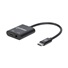 MANHATTAN USB 2.1 Zvukový adaptér, USB Type-C na 3.5 mm auc & C/F (PD), čierna, blister