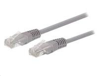 C-TECH patchcord Cat5e, UTP, sivý, 5 m