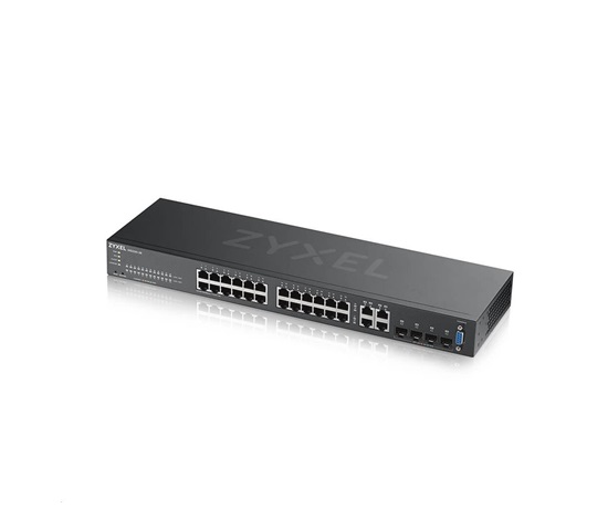 Zyxel GS2220-28 28-portový gigabitový riadený prepínač L2, 24x gigabit RJ45, 4x gigabit RJ45/SFP