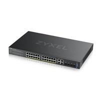 Zyxel GS2220-28HP 28-portový gigabitový PoE manažovaný L2 switch, 24x gigabitový RJ45, 4x gigabitový RJ45/SFP, PoE 375 W