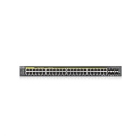 Zyxel GS2220-50HP 50-portový gigabitový PoE manažovaný L2 switch, 44x gigabitový RJ45, 4x gigabitový RJ45/SFP, 2x SFP, PoE 375W