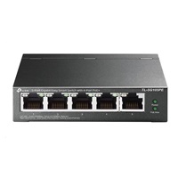 TP-Link Easy Smart switch TL-SG105PE (5xGbE, 4xPoE+, 65W, fanless)