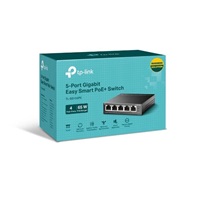 TP-Link Easy Smart switch TL-SG105PE (5xGbE, 4xPoE+, 65W, fanless)