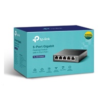 TP-Link switch TL-SG1005LP (5xGbE, 4xPoE+, 40W, fanless)