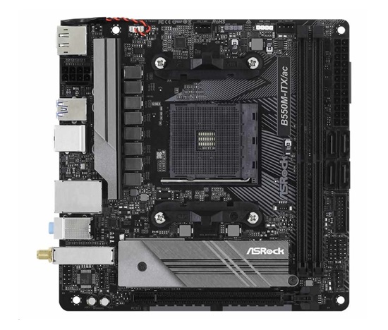 ASRock MB Sc AM4 B550M-ITX/AC, AMD B550M, 2xDDR4, HDMI, DP