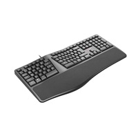 C-TECH Klávesnice KB-113E USB, ERGO,  černá, CZ/SK