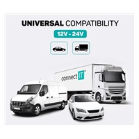 CONNECT IT InCarz QUICK CHARGE 3.0 nabíjačka do auta, 1x USB-A, 3 A, uhlíková