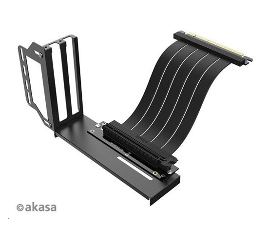 AKASA RISER BLACK PRO, vertikálny držiak GPU + prémiový PCIe 3.0 Stúpací kábel