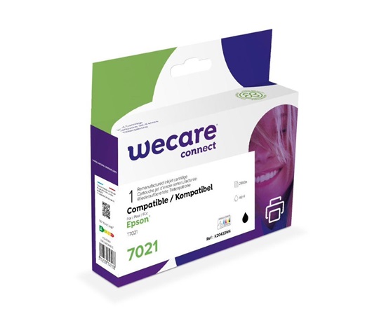 Kazeta WECARE ARMOR pre EPSON Work Force 4015/4515, čierna (T70214010) 46 ml