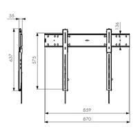 Vogel's PFW 6800 - fixní LCD profi držák L