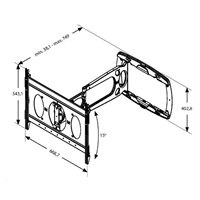 Vogel's PFW 6850 - extra ploché a dlouhé profi LCD rameno L