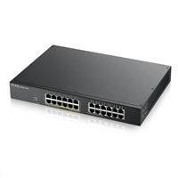 Zyxel GS1900-24EP 24-portový gigabitový inteligentný riadený PoE prepínač, 24x gigabitový RJ45 (12x PoE), rozpočet PoE 130W