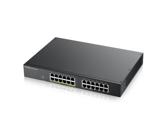 Zyxel GS1900-24EP 24-portový gigabitový inteligentný riadený PoE prepínač, 24x gigabitový RJ45 (12x PoE), rozpočet PoE 130W