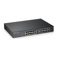 Zyxel GS1900-24EP 24-portový gigabitový inteligentný riadený PoE prepínač, 24x gigabitový RJ45 (12x PoE), rozpočet PoE 130W