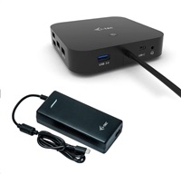 dokovacia stanica iTec USB-C s dvoma displejmi, Power Delivery 100 W + univerzálna nabíjačka 112 W