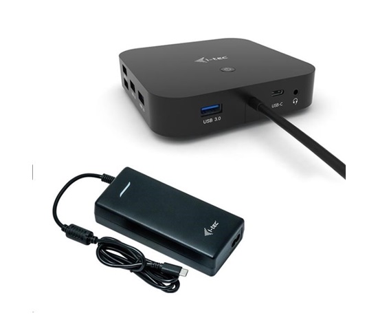 dokovacia stanica iTec USB-C s dvoma displejmi, Power Delivery 100 W + univerzálna nabíjačka 112 W
