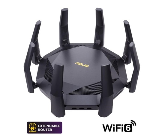 ASUS RT-AX89X (AX6100) WiFi 6 Extendable Router, 10G porty,  AiMesh, 4G/5G Mobile Tethering