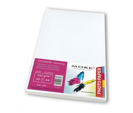 Fotopapier Harmony 210g/m2; lesklý; jednostranný lesklý fotopapier VIAC Fotopapier Harmony 210g/m2; lesklý;50 listov str.,I