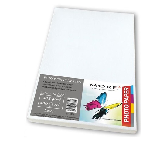 Vyhladený farebný laserový papier; 135 g/m2; obojstranný; 100 listov str., Farebný laser