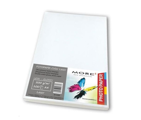 Vyhladený farebný laserový papier; 200 g/m2; obojstranný; 100 listov str., Farebný laser