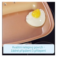 Livington Black Doubletta - Otočná pánev smažení/grill