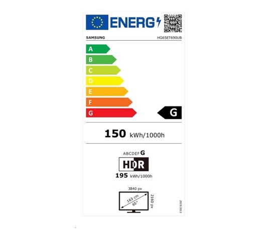 SAMSUNG Hospitality TV  HG65ET690UBXEN