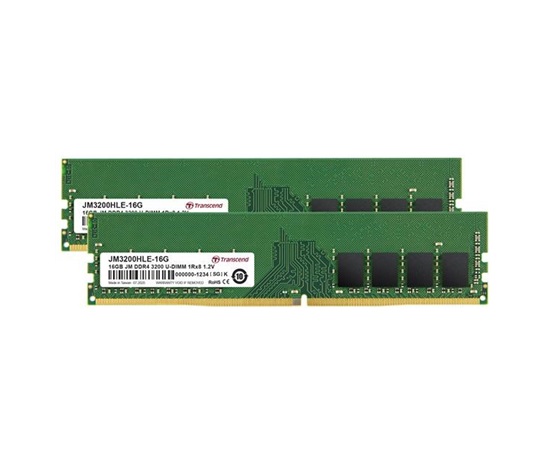 DDR4 32GB DIMM KIT (16GB*2) 3200Mhz TRANSCEND U-DIMM 1Rx8 2Gx8 CL22 1.2V