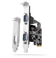 AXAGON PCEA-S2N, PCIe radič - 2x sériový port (RS232) 250 kbps, vrátane. LP
