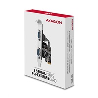 AXAGON PCEA-S2N, PCIe radič - 2x sériový port (RS232) 250 kbps, vrátane. LP