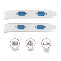 AXAGON PCEA-S4N, PCIe radič - 4x sériový port (RS232) 250 kbps, vrátane. LP