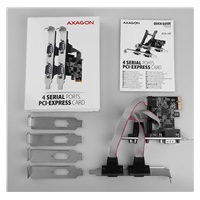 AXAGON PCEA-S4N, PCIe radič - 4x sériový port (RS232) 250 kbps, vrátane. LP