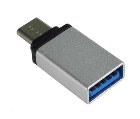 Adaptér PREMIUMCORD USB 3.1 C/male - USB 3.0 A/samica, strieborná, OTG