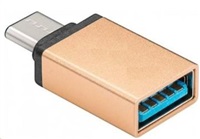 Adaptér PREMIUMCORD USB 3.1 C/male - USB 3.0 A/samica, zlatá, OTG