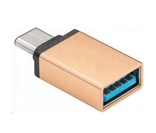 Adaptér PREMIUMCORD USB 3.1 C/male - USB 3.0 A/samica, zlatá, OTG