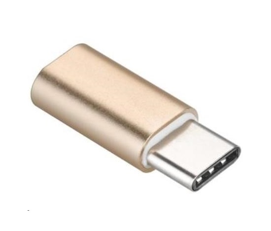 Adaptér PREMIUMCORD USB 3.1 C/male - USB 2.0 Micro-B/ženské, zlaté