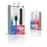 CONNECT IT Rozbočovač USB-A USB 3.0, externá, čierna