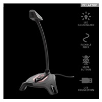 TRUST Microphone GXT 215 Zabi Herný mikrofón USB s LED osvetlením