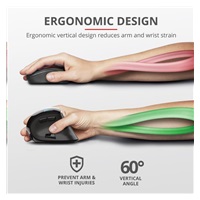 TRUST Ergonomická myš Voxx Nabíjateľná ergonomická bezdrôtová myš