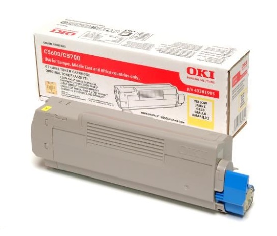 Žltý toner OKI pre C5600/C5700 (2 000 strán)