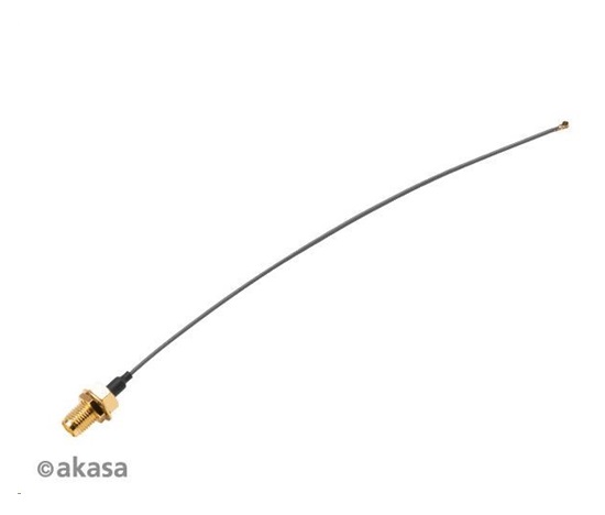 Anténny kábel AKASA I-PEX MHF4L na RP-SMA samica, 22 cm, 2 ks/balenie