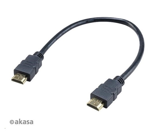 AKASA 4K HDMI - HDMI kábel, 4K@60Hz, pozlátené konektory, 30 cm