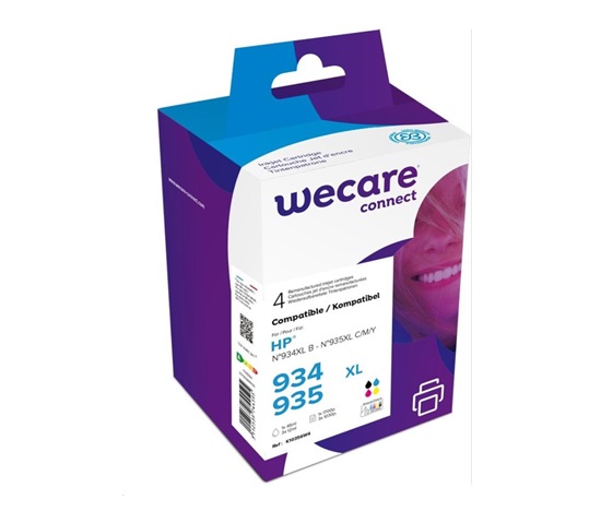 WECARE ARMOR kazeta pre HP OfficeJet 6812,6815,Officejet Pro 6230,6830,6835, čierna/čierna+1C+1M+1Y, 1x45/3x12ml