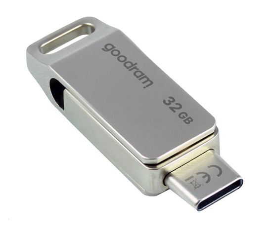 GOODRAM Flash disk 32 GB ODA3, USB 3.2, strieborná