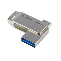 GOODRAM Flash Disk 64GB ODA3, USB 3.2, strieborná