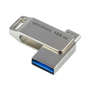 GOODRAM Flash disk 128 GB ODA3, USB 3.2, strieborná